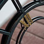 Зеркало настенное в чёрной металлической раме в виде часов Mirror Tower Clock варинант исполнения - 4 | Loft Concept в Липецке