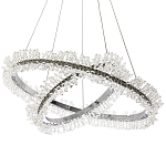 Люстра два кольца с хрустальным декором Rowan Crystal Ring Horizontal Chrome Chandelier варинант исполнения - 1 | Loft Concept в Липецке