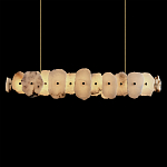 Подвесной светильник с фигурными элементами из белого алебастра Cryptocrystalline Stone варинант исполнения - 8 | Loft Concept в Липецке