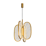 Люстра с гравировкой на акриловых плафонах Gravyura Bronze D 33 см варинант исполнения - 2 | Loft Concept в Липецке