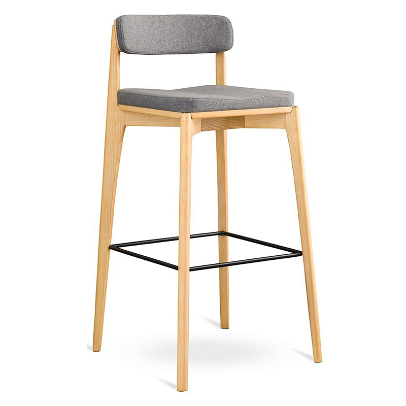 Барный стул из массива ясеня Elegant Ash Shape Ясень Серый Бежевый Барный стул из массива ясеня Elegant Ash Shape Ясень Серый Бежевый в Липецке | Loft Concept