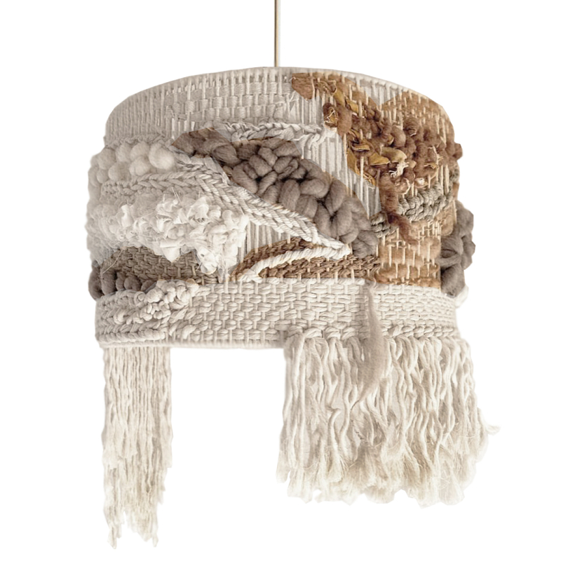 Светильник вязаный природной формы  Терракотовый ivory ( слоновая кость ) в Липецке | Loft Concept 