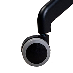 Стул с мягкой синей обивкой из велюра и подъемно-поворотным механизмом на черных колесиках Harper Blue варинант исполнения - 7 | Loft Concept в Липецке