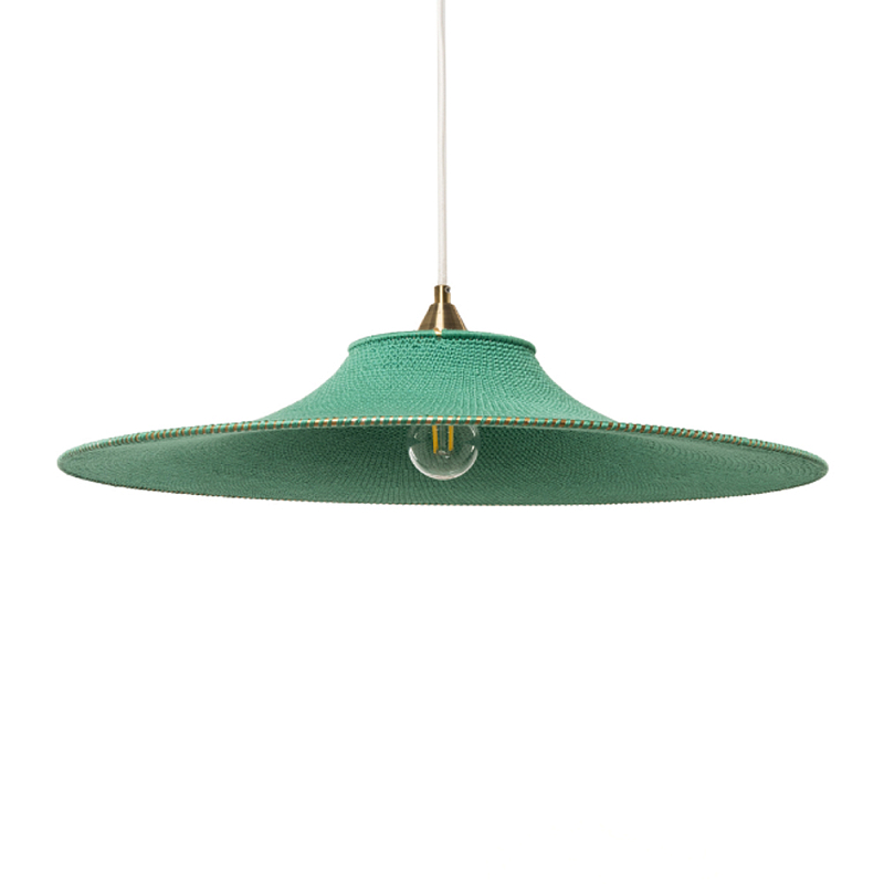 Подвесной вязаный зеленый светильник «Токио»  Зеленый в Липецке | Loft Concept 