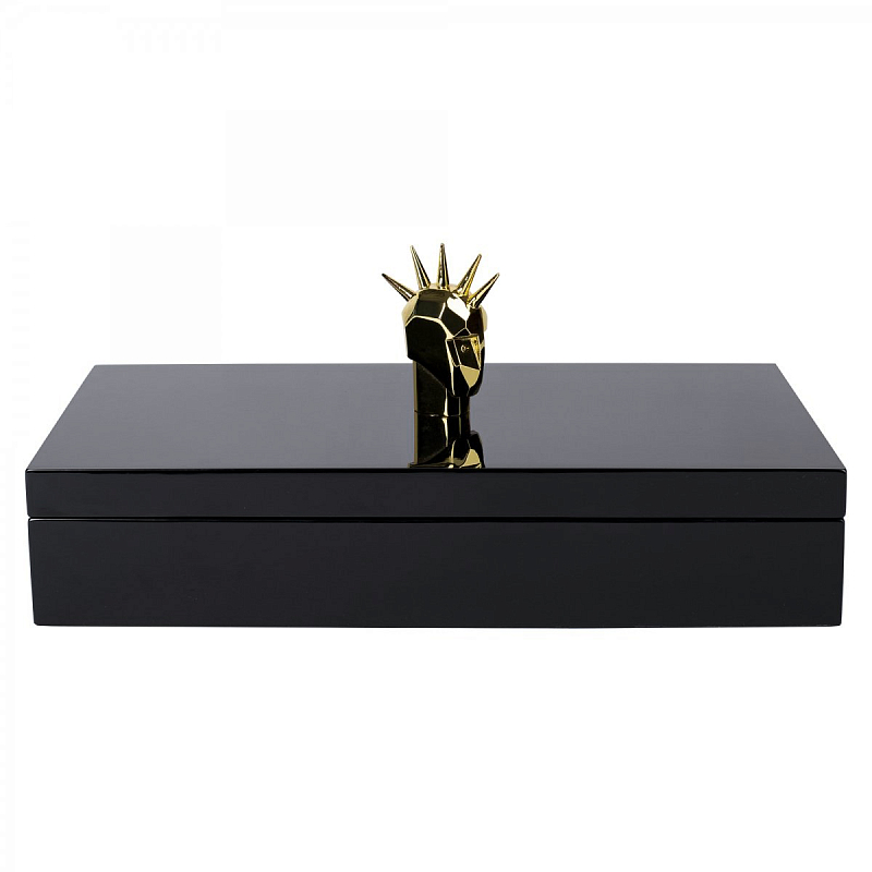 Шкатулка HEAD TRIP SCULPTURE BOX Черный Глянцевое золото Шкатулка HEAD TRIP SCULPTURE BOX Черный Глянцевое золото в Липецке | Loft Concept