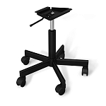 Стул с мягкой коричневой обивкой из велюра и подъемно-поворотным механизмом на черных колесиках Harper Brown варинант исполнения - 4 | Loft Concept в Липецке