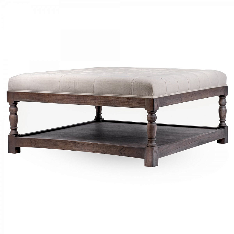 Оттоманка Coffee Table Ottoman linen and oak wood ivory ( слоновая кость ) Дерево Темно-Серый Оттоманка Coffee Table Ottoman linen and oak wood ivory ( слоновая кость ) Дерево Темно-Серый в Липецке | Loft Concept