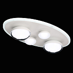 Потолочный светильник овальной формы белого цвета с 4-мя лампами Lunar Pebbles варинант исполнения - 4 | Loft Concept в Липецке