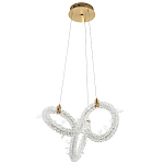 Фигурная люстра украшенная кристаллами из хрусталя Gilbertine Crystals Curly Ring Chandelier S варинант исполнения - 2 | Loft Concept в Липецке
