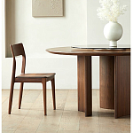 Стол обеденный круглый с двойной столешницей Walnut Wood Table варинант исполнения - 1 | Loft Concept в Липецке