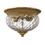 Потолочный светильник цвета латунь с прозрачным рифленым плафоном в форме чаши Hinkley варинант исполнения - 5 | Loft Concept в Липецке