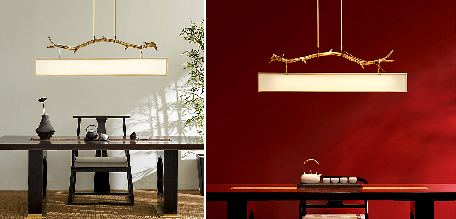 Дизайнерская прямоугольная люстра с золотой веткой Rectangular chandelier golden branch Дизайнерская прямоугольная люстра с золотой веткой Rectangular chandelier golden branch - Loft-Concept в Липецке