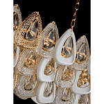 Люстра овальная с многослойными белыми и прозрачными подвесками Character Chandelier варинант исполнения - 4 | Loft Concept в Липецке