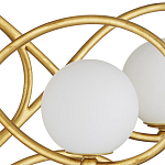 Люстра с закругленным каркасом золотого цвета и белыми плафонами Round Curl варинант исполнения - 1 | Loft Concept в Липецке