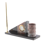 Настольный письменный набор из яшмы с часами Manager Organizer варинант исполнения - 2 | Loft Concept в Липецке