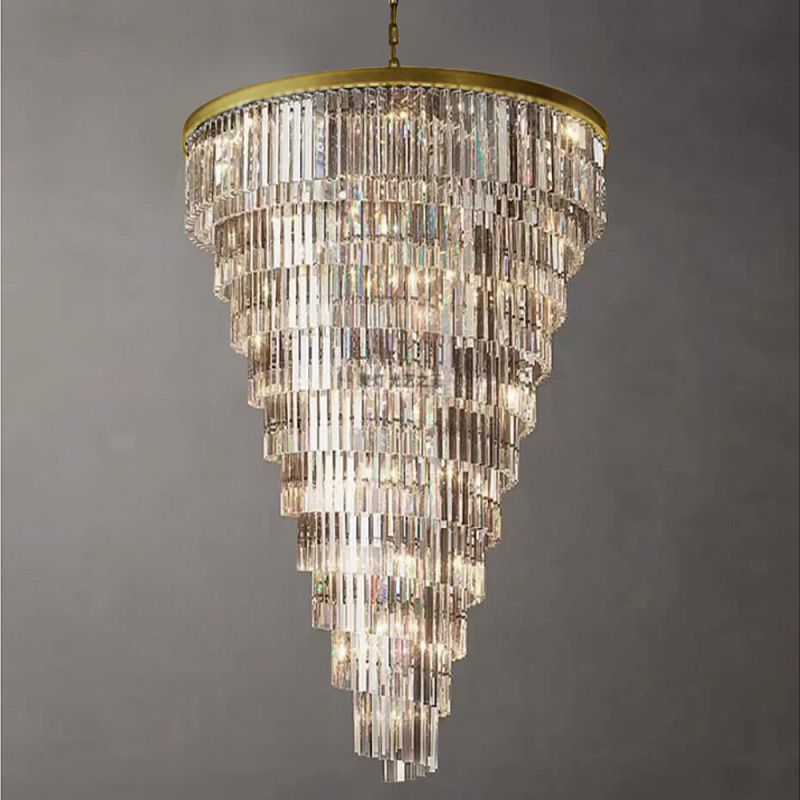 Люстра Chandelier Trapani Large size Никель Прозрачное Стекло в Липецке | Loft Concept 