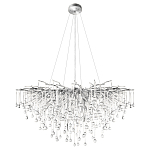 Люстра подвесная с прозрачными стеклянными подвесками в форме капель Диаметр 100 см Droplet Chandelier варинант исполнения - 12 | Loft Concept в Липецке