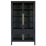 Витрина Primo со стеклянными фасадами и 2 ящиками Черный дуб варинант исполнения - 10 | Loft Concept в Липецке