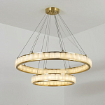 Люстра с 2-мя кольцами из натурального камня с регулируемыми плафонами Durability of Stone варинант исполнения - 2 | Loft Concept в Липецке