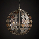 Люстра в форме шара с декором из круглых декоративных элементов Bright Shell Discs варинант исполнения - 3 | Loft Concept в Липецке