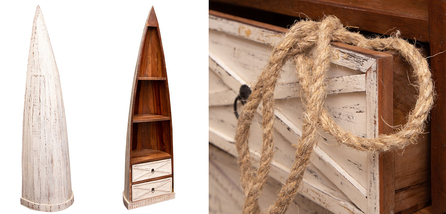 Стеллаж Old Boat White Стеллаж Old Boat White - Loft-Concept в Липецке