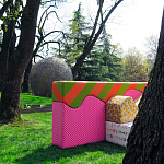 Дизайнерский модульный диван волнистой формы с цветным принтом Poltronova Superonda Sofa варинант исполнения - 40 | Loft Concept в Липецке