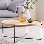 Журнальный стол с круглой деревянной столешницей Urban Style Space варинант исполнения - 2 | Loft Concept в Липецке