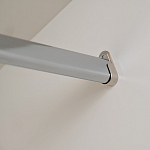 Шкаф бежевый двухдверный с полками и штангой Eccentricity варинант исполнения - 5 | Loft Concept в Липецке