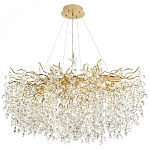Люстра с хрустальными подвесками на металлических ветках Fairytree Light Gold Chandelier 18 варинант исполнения - 3 | Loft Concept в Липецке