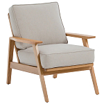 Кресло с каркасом из массива дуба Deniaud Oak Beige Armchair варинант исполнения - 1 | Loft Concept в Липецке