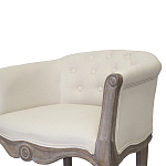 Кресло низкое в стиле прованс Бежевый Лен Louis French Armchair  варинант исполнения - 4 | Loft Concept в Липецке