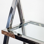 Металлический стеллаж со стеклянными полками Molecule варинант исполнения - 4 | Loft Concept в Липецке