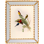 Постер с изображением птиц и цветов в зеркальной раме Blooming Birds Poster варинант исполнения - 4 | Loft Concept в Липецке