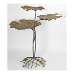 Столик приставной с тремя столешницами Тропические листья Tropical Forest gold варинант исполнения - 2 | Loft Concept в Липецке