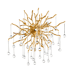 Бра с лучеобразным основанием и подвесками из прозрачного стекла в виде длинных капель Droplet Chandelier варинант исполнения - 1 | Loft Concept в Липецке