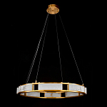 Люстра в виде кольца из натурального камня Golden Alavastor варинант исполнения - 2 | Loft Concept в Липецке