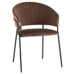 Стул в велюре коричневого цвета Horizon варинант исполнения - 1 | Loft Concept в Липецке