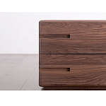 Прикроватный столик деревянный с 2-мя ящиками Moon Walnut Furniture варинант исполнения - 4 | Loft Concept в Липецке