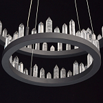 Люстра с двумя кольцами черного цвета с хрустальными элементами QUARTZ CRYSTAL варинант исполнения - 10 | Loft Concept в Липецке