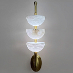 Бра с 3-мя мраморными плафонами в форме чаши Warm Marble Light варинант исполнения - 4 | Loft Concept в Липецке