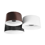 Потолочный светильник с 3-мя цилиндрическими абажурами черного белого и коричневого цвета Urban Dome варинант исполнения - 3 | Loft Concept в Липецке