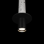 Подвесной светильник с узким цилиндрическим плафоном и черным металлическим декором Concrete Pipe варинант исполнения - 13 | Loft Concept в Липецке