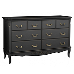 Комод черный из массива бука в стиле прованс Black Provence варинант исполнения - 1 | Loft Concept в Липецке