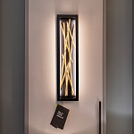 Бра в прямоугольной черной рамке с декором в виде ветвей в золотой отделке Hinkley варинант исполнения - 7 | Loft Concept в Липецке