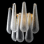 Бра с подвесками из рифленного стекла в форме капель Textured Glass варинант исполнения - 2 | Loft Concept в Липецке
