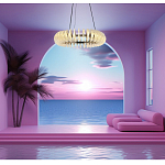 Люстра круглая с фактурными элементами в виде ракушек Inspired Sea варинант исполнения - 5 | Loft Concept в Липецке