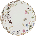 Ваза фарфоровая белая на ножке с рисунком цветов Garden Whisper Porcelain Set  варинант исполнения - 1 | Loft Concept в Липецке