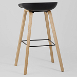 Барный стул на ножках из натурального дерева Boras Black варинант исполнения - 5 | Loft Concept в Липецке