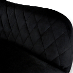 Барный стул вращающийся со спинкой и подлокотниками Douglas Rhombus Черный Велюр варинант исполнения - 3 | Loft Concept в Липецке