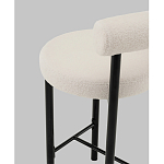 Стул полубарный Floreo букле молочный варинант исполнения - 3 | Loft Concept в Липецке